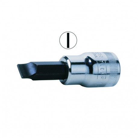 Socket driver 7409F for slotted screws 1,2x8mm, 3/8"