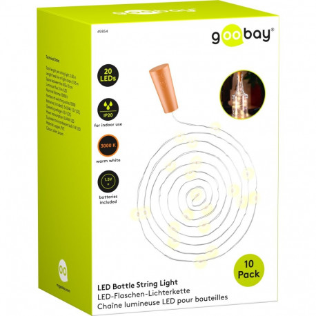 Goobay 10x Bottle String Lights with 20 LEDs