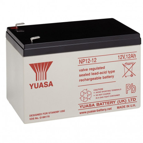 Yuasa pliiaku 12 V, 12 Ah (NP12-12)