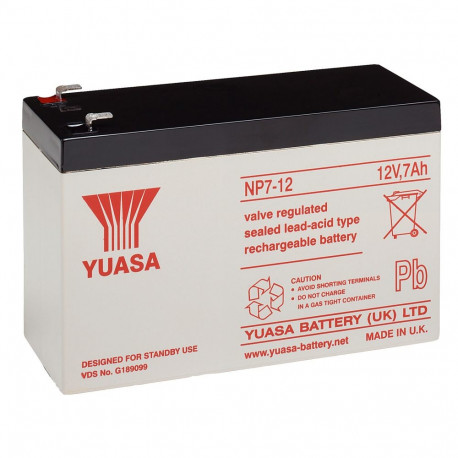 Yuasa pliiaku 12 V, 7,0 Ah (NP7-12L)