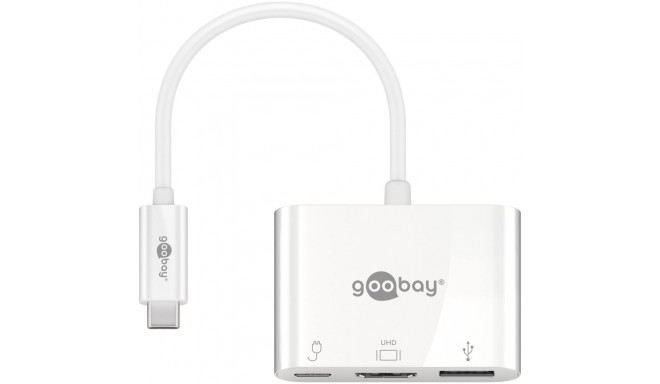 Goobay USB-C multiport-adapter HDMI, PD, valge