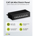 Goobay CAT 6A Mini Desktop Patch Panel, 8 Port (1 HU) black