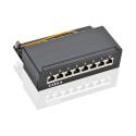 Goobay CAT 6A Mini Desktop Patch Panel, 8 Port (1 HU) black