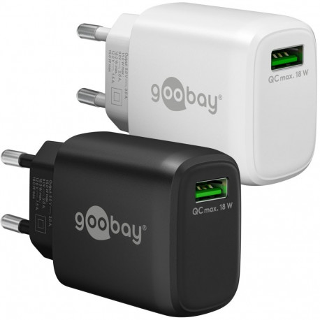 Goobay 18 W USB-A QC valge kiirlaadija