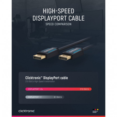 Clicktronic DisplayPort kaabel 3 m
