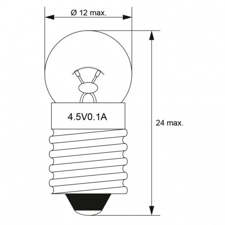 Goobay Miniature Globe Bulb for Torch, 0.45 W 0.45 W (100 tk)