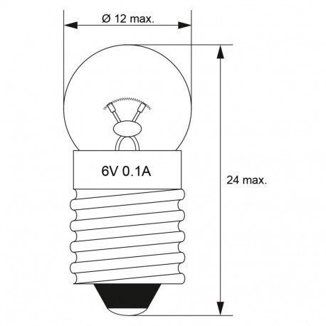 Goobay Miniature Globe Bulb for Torch, 0.6 W 0.6 W (100 tk)