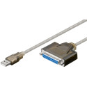 Goobay USB Printer Cable, Transparent 1.5 m