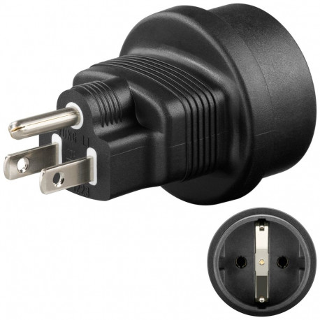 Goobay Travel Adapter Europe to USA/Japan, black