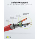 Goobay patchkaabel CAT 6 A S/FTP (PiMF) 5m, punane