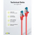 Goobay CAT 6 A Patch Cable, S/FTP (PiMF), red 5 m