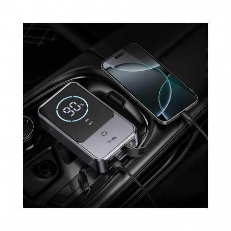 Powerbank 10000 mAh 2,4A 18W with a car jump-start function Hoco QS7 metal gray