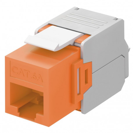 Goobay keystone-moodul RJ45 CAT 6A UTP, oranž
