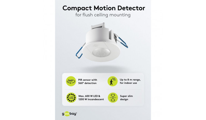 Goobay Compact Motion Detector, white