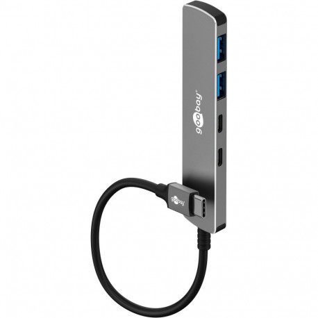 Goobay õhuke 4 pordiga USB-jaotur, USB-C to USB-C/USB-A, 5 Gbit/s