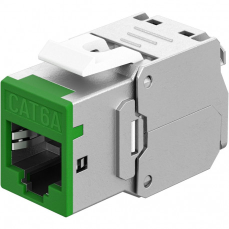 Goobay Keystone moodul RJ45 CAT 6A, STP, kitsas roheline