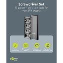 Goobay Tools Screwdriver Set with 48-Piece Precision Bit Set
