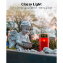 No Name LED Grave Candle with Timer, red