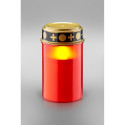 No Name LED Grave Candle with Timer, red