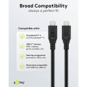 Goobay USB-C kaabel 1m, must