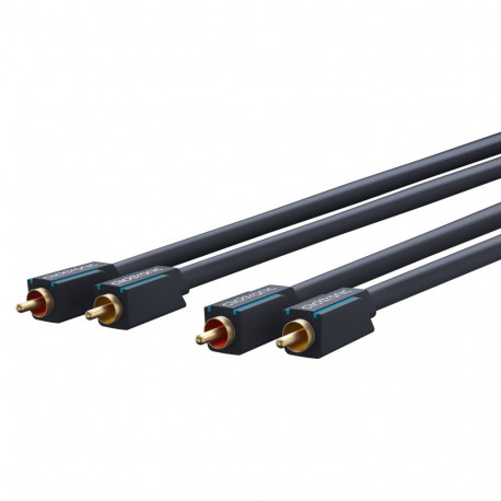 Clicktronic Cinch stereo helikaabel 0,5 m