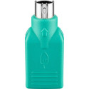 Goobay USB-A–PS/2 adapter roheline