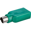 Goobay USB-A–PS/2 adapter roheline
