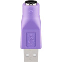 Goobay USB-A–PS/2 adapter violet