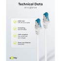 Goobay CAT 6 A Patch Cable, S/FTP (PiMF), white 5 m