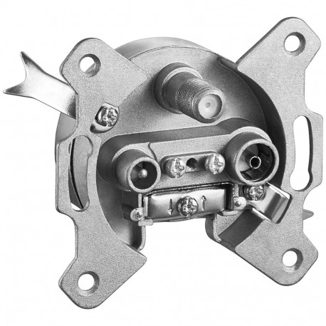 Goobay 3-Hole Aerial Through Socket