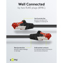 Goobay CAT 6 Patch Cable S/FTP (PiMF), black 0.5 m