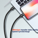 Swissten kaabel USB-C - Lightning Textile Quick Charge 3.1 Data&Charging 2m