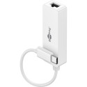 Goobay USB-C Ethernet adapter, valge