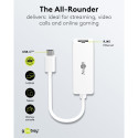 Goobay USB-C Ethernet Adapter, white