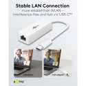 Goobay USB-C Ethernet adapter, valge