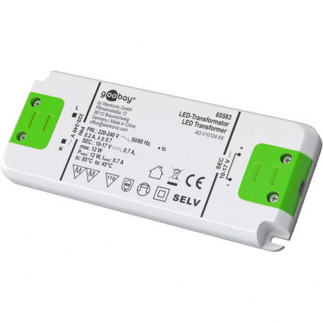 Goobay Constant Current LED Transformer 700 mA, 12 W, Superflat