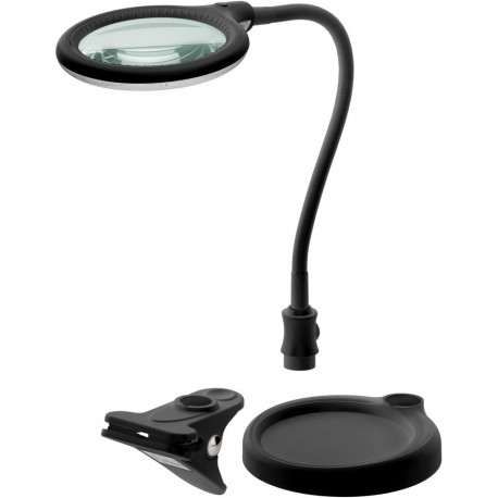 Goobay LED suurendav lamp alusega ja klambriga, 6 W, must