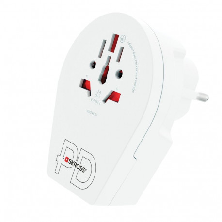Skross maailm-Euroopa adapter USB-C PD