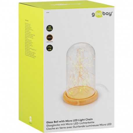 Goobay klaasist kelluke mikro LED valgusketiga