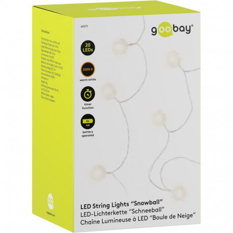 Goobay 20 LED Fairy Lights "Snowball"