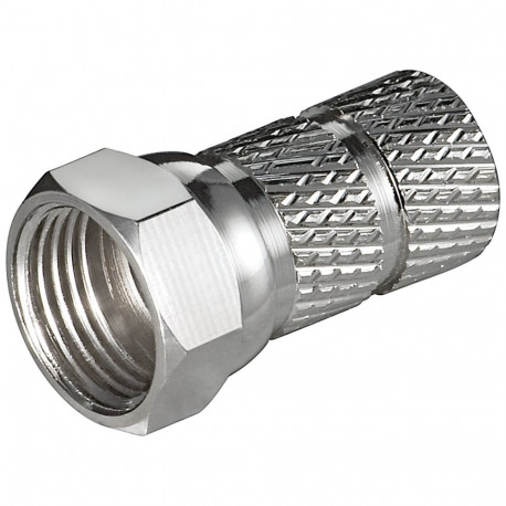 Goobay keeratav F-pistik 6.5 mm vasest (100 tk)