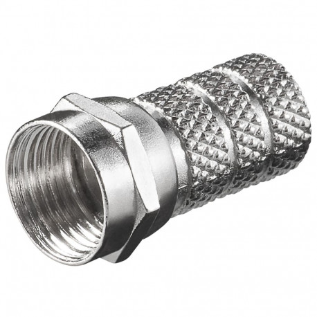 Goobay pealekeeratav F-pistik 5.2 mm tsink (100 tk)
