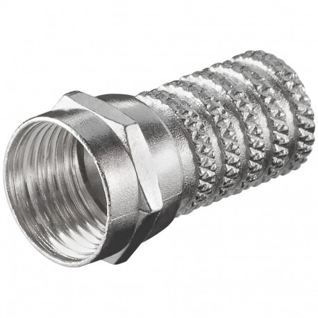 Goobay pealekeeratav F-pistik 6.0 mm tsink (100 tk)