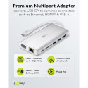 Goobay USB-C premium mitme pordiga adapter