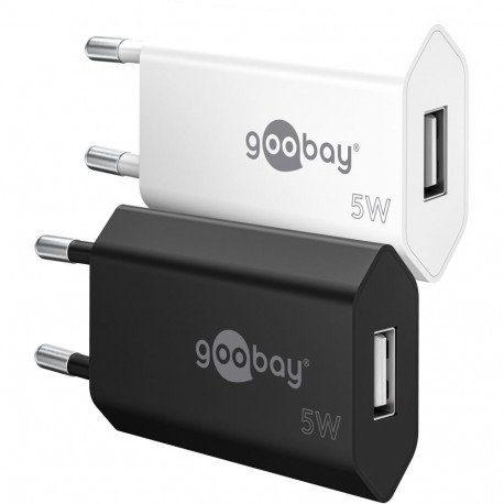 Goobay 5 W USB-A valge laadija