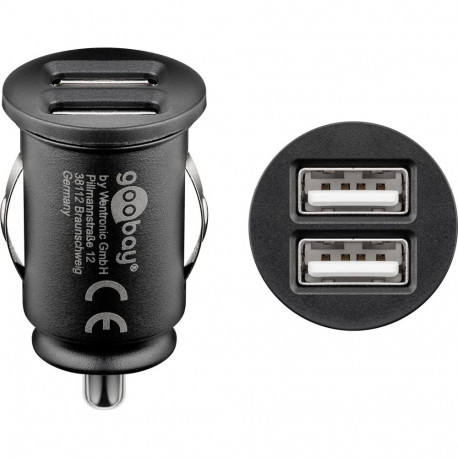 Goobay autolaadija 12W kahe USB-pordiga