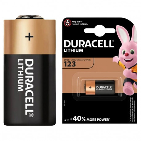 Duracell CR123A (DL123) patarei, 1 tk blisterpakendis