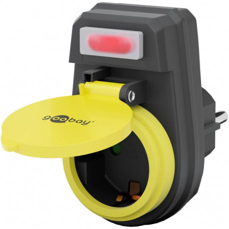 Goobay Safety Socket with Switch, Splash-proof