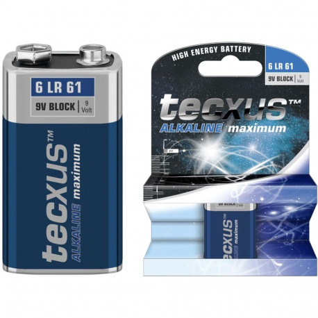 Tecxus 6LR61/6LP3146/9 V Block Battery, 1 pc. in blister