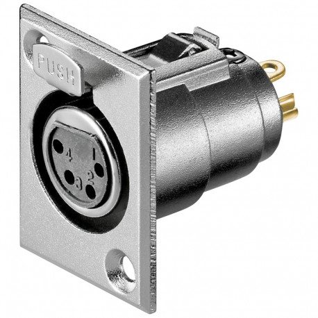 Goobay mikrofonikorpuse emaspesa, XLR emane (4-pin) 4-pin